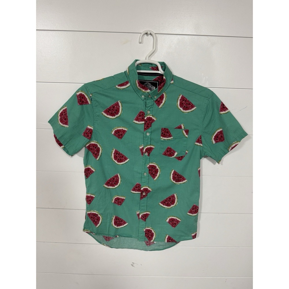 Five Points Industries Short Sleeve Men's Shirt Slim Fit ++ Flex Sz M Watermelon